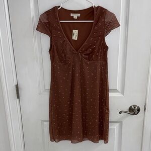 Aeropostale Brown and Pink Mini Dress